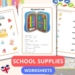 School Supplies Worksheets