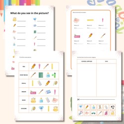 School Supplies Worksheets