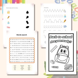 School Supplies Worksheets