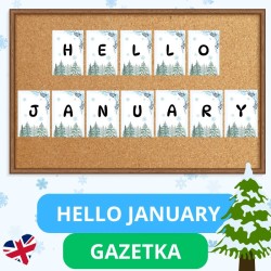 Gazetka ścienna Hello January - język angielski - EduBazarek