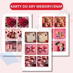 Zestaw do nauki angielskiego dla dzieci – walentynkowa edycja dla nauczycieli, flashcards, gry edukacyjne, memory, domino, snap