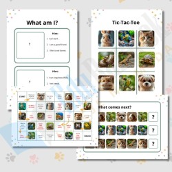 Zestaw edukacyjny Pets Zwierzęta domowe – materiały dla nauczycieli angielskiego dla dzieci (flashcards, gry)