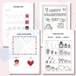 Walentynkowe karty pracy (worksheets) – dużo zadań związanych z Dniem św. Walentego