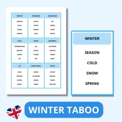 Taboo winter edition  – zabawa i nauka słówek angielskich w temacie zimy
