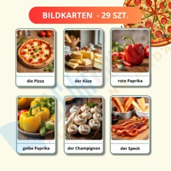 Tag der Pizza – Zestaw edukacyjny dla nauczycieli niemieckiego: Flashcards, Memory, Kółko-krzyżyk, Sudoku i więcej
