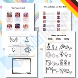 Karneval – Arbeitsblätter