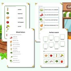 Vegetables Worksheets - zestaw ćwiczeń do nauki angielskiego