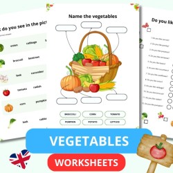 Vegetables Worksheets - zestaw ćwiczeń do nauki angielskiego