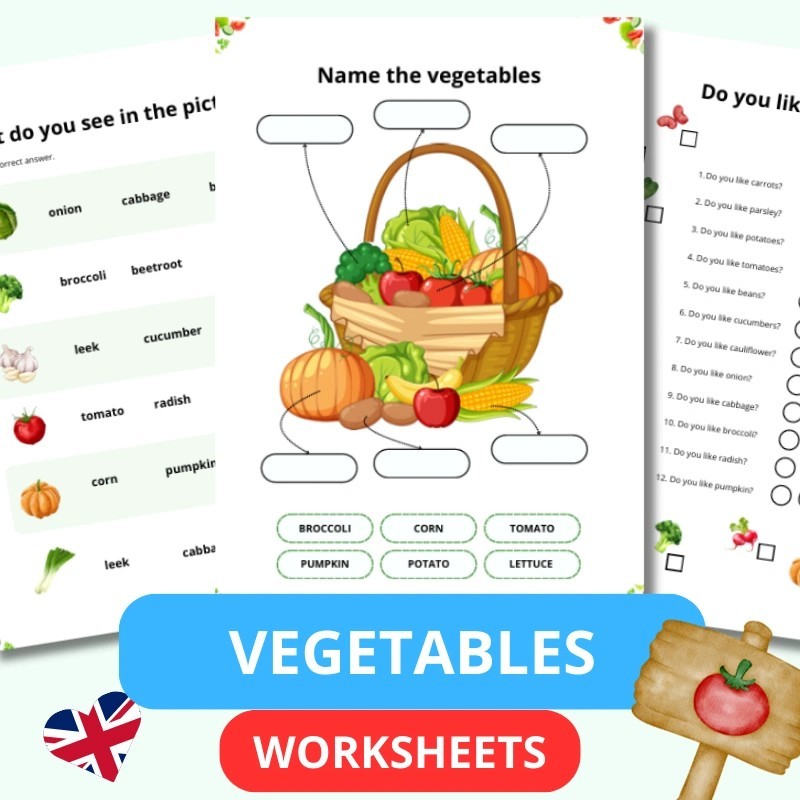 Vegetables Worksheets - zestaw ćwiczeń do nauki angielskiego Vegetables Worksheets - zestaw ćwiczeń do nauki angielskiego