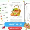 Vegetables Worksheets - zestaw ćwiczeń do nauki angielskiego