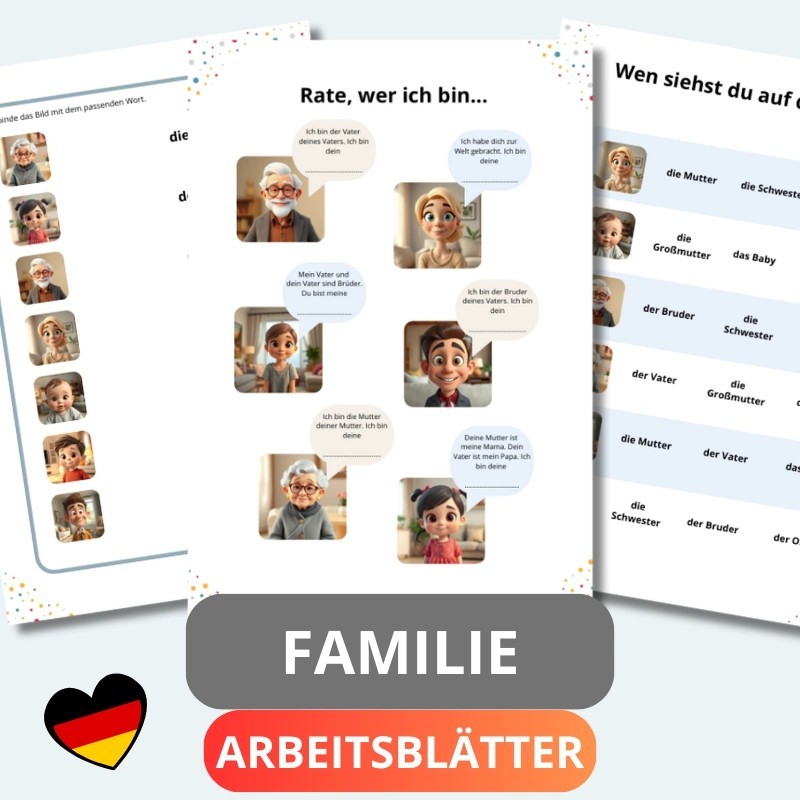 Die Familie - karty pracy