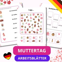 Muttertag - karty pracy