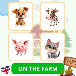 Zestaw On the Farm (Farm Animals) - materiały do nauki angielskiego dla dzieci