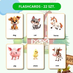 Zestaw On the Farm (Farm Animals) - materiały do nauki angielskiego dla dzieci