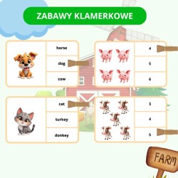Zestaw On the Farm (Farm Animals) - materiały do nauki angielskiego dla dzieci